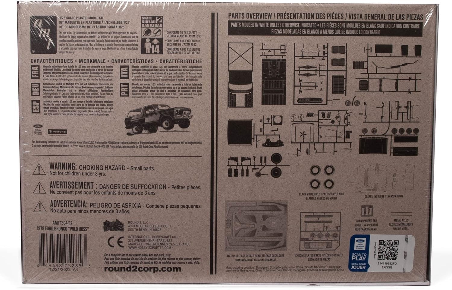 AMT 1304 1/25 1978 Ford Bronco Wild Hoss 4x4 Plastic Model Kit New