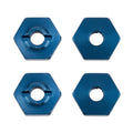 Team Associated 21562 1:14 Wheel Hexes, Blue Aluminum