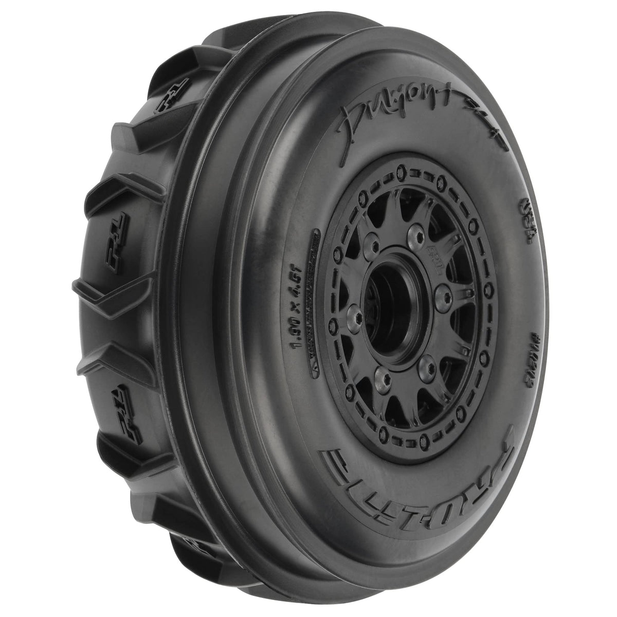 Pro-Line 1021210 1/10 Dumont Fr Paddle/Rib 2.2"/3.0" SC 12mm Black Raid (2)