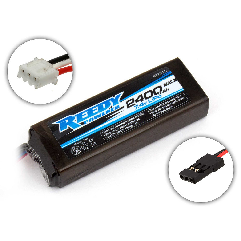 Team Associated 27313 Reedy LiPo Pro TX/RX 2400mAh Battery 7.4V Flat