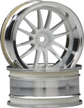 HPI Racing 3284 Work XSA 02C Wheel 26mm Chrome/White (6mm Offset)