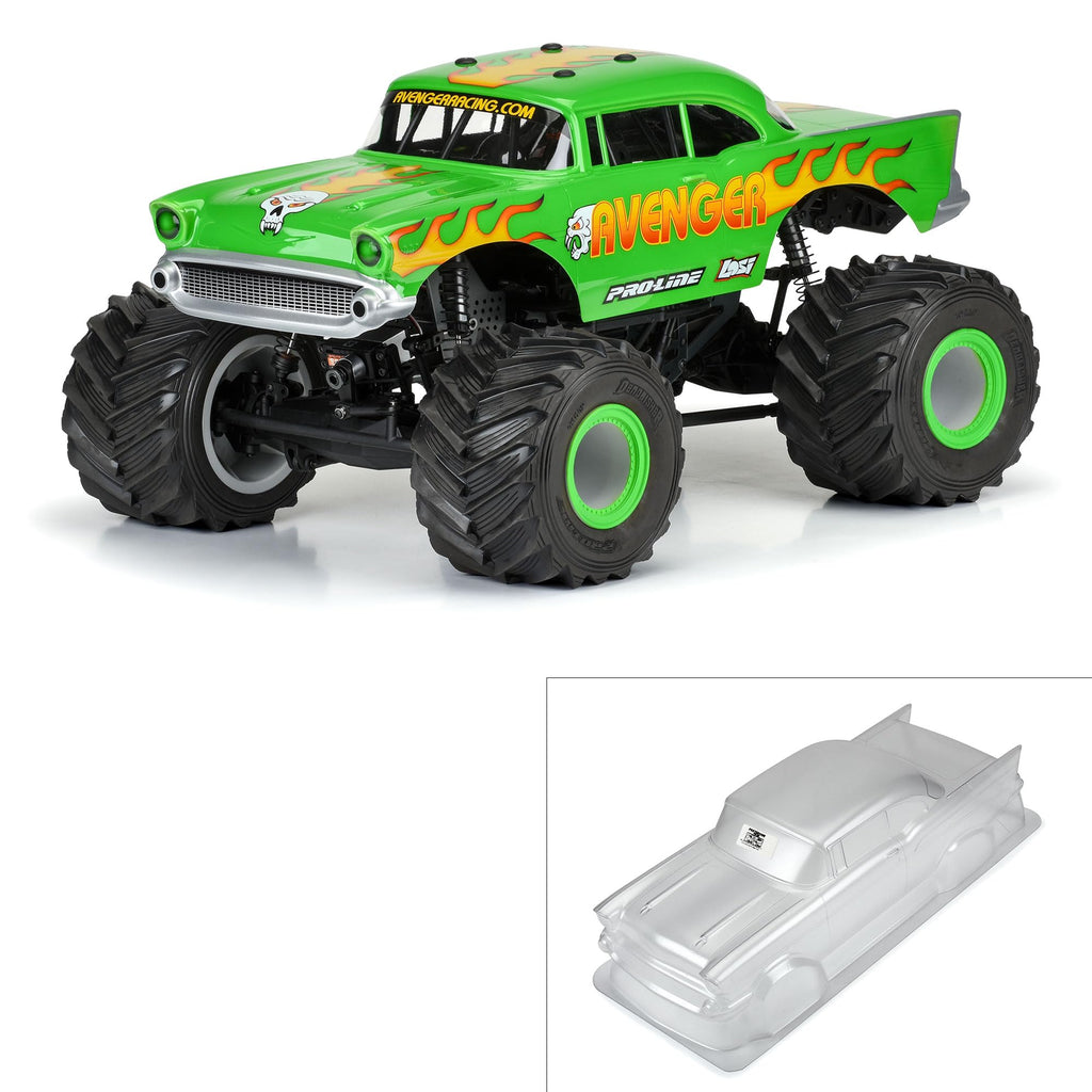 Pro-Line 363000 1957 Chevy Bel Air "Avenger Edition" Clear Body for Losi LMT, Crawler, 1/8 MT