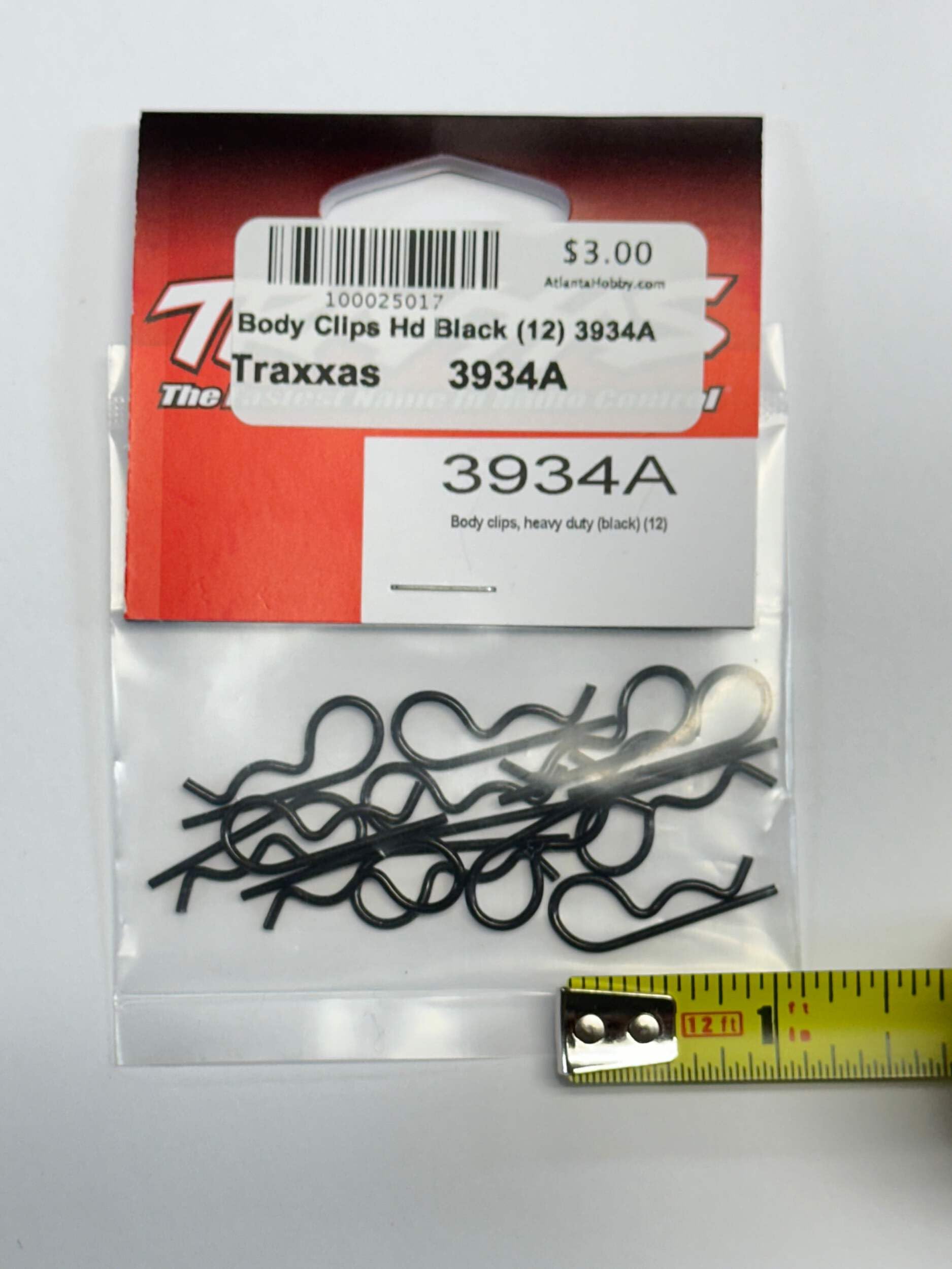 Traxxas 3934A Body Clips, Heavy Duty (Black) (12)