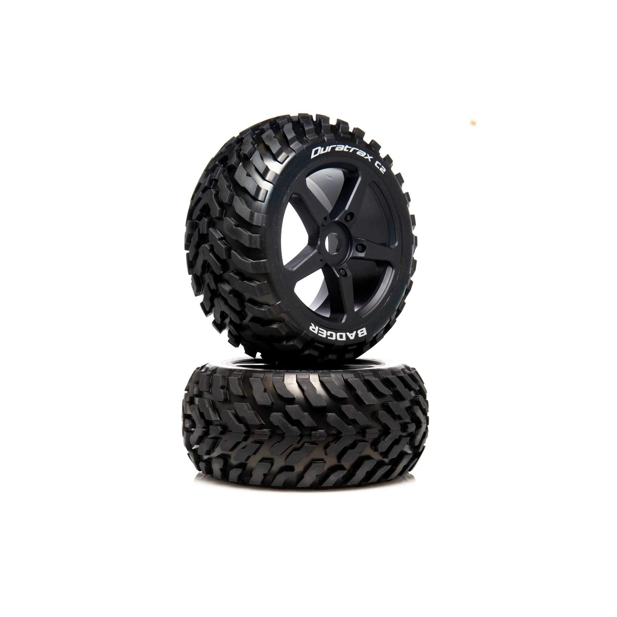 DuraTrax DTXC5572 1/8 BADGER Truggy Tire C2 Mounted 0 Offset (2)