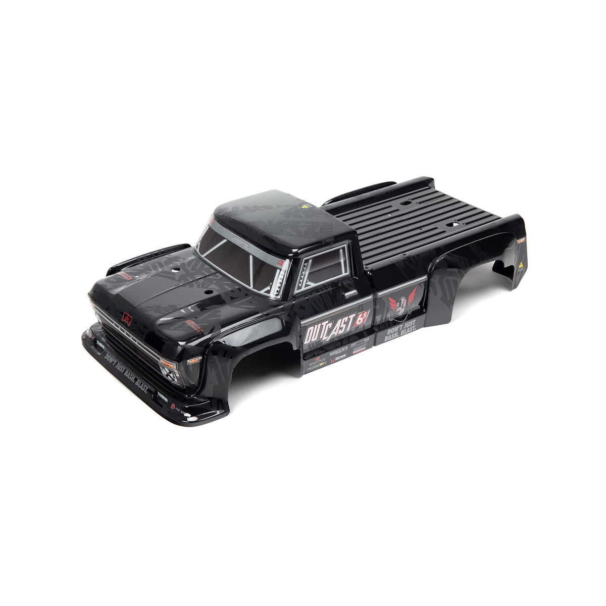 Arrma 406160 Outcast 6S Blx Painted Decaled Trimmed Body Black
