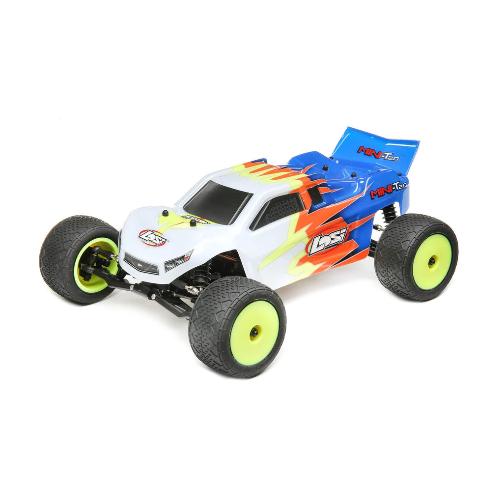 Losi LOS01015T2 Mini-T 2.0 Truck RTR, Blue/White: 1/18 2wd