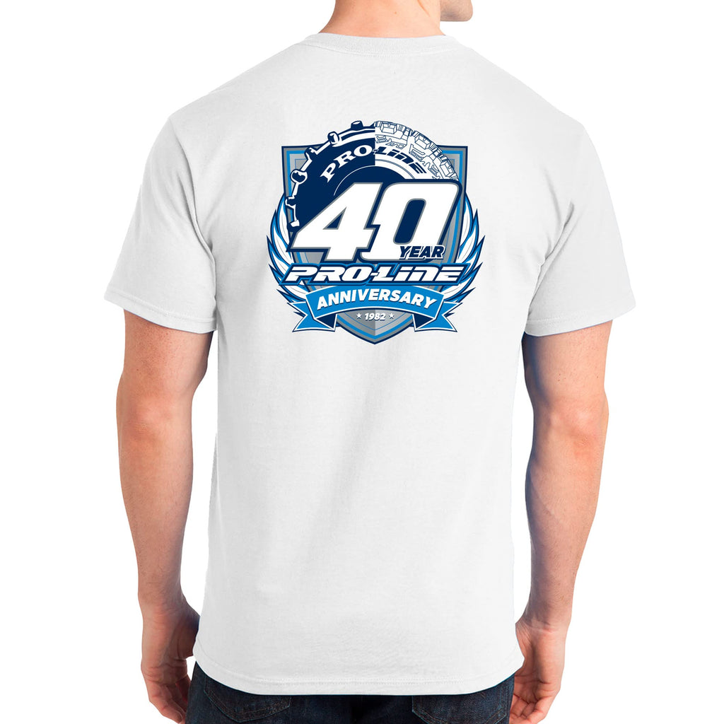 Pro-Line 985802 40th Anniversary White TShirt Medium