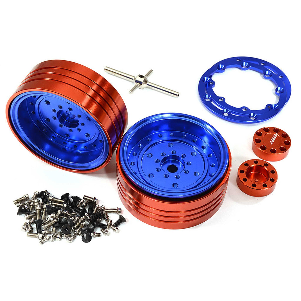 Integy C29151BLUE Integy C29151BLUE Alloy Beadlock Wheels for 1/10 Enduro Sendero Blue