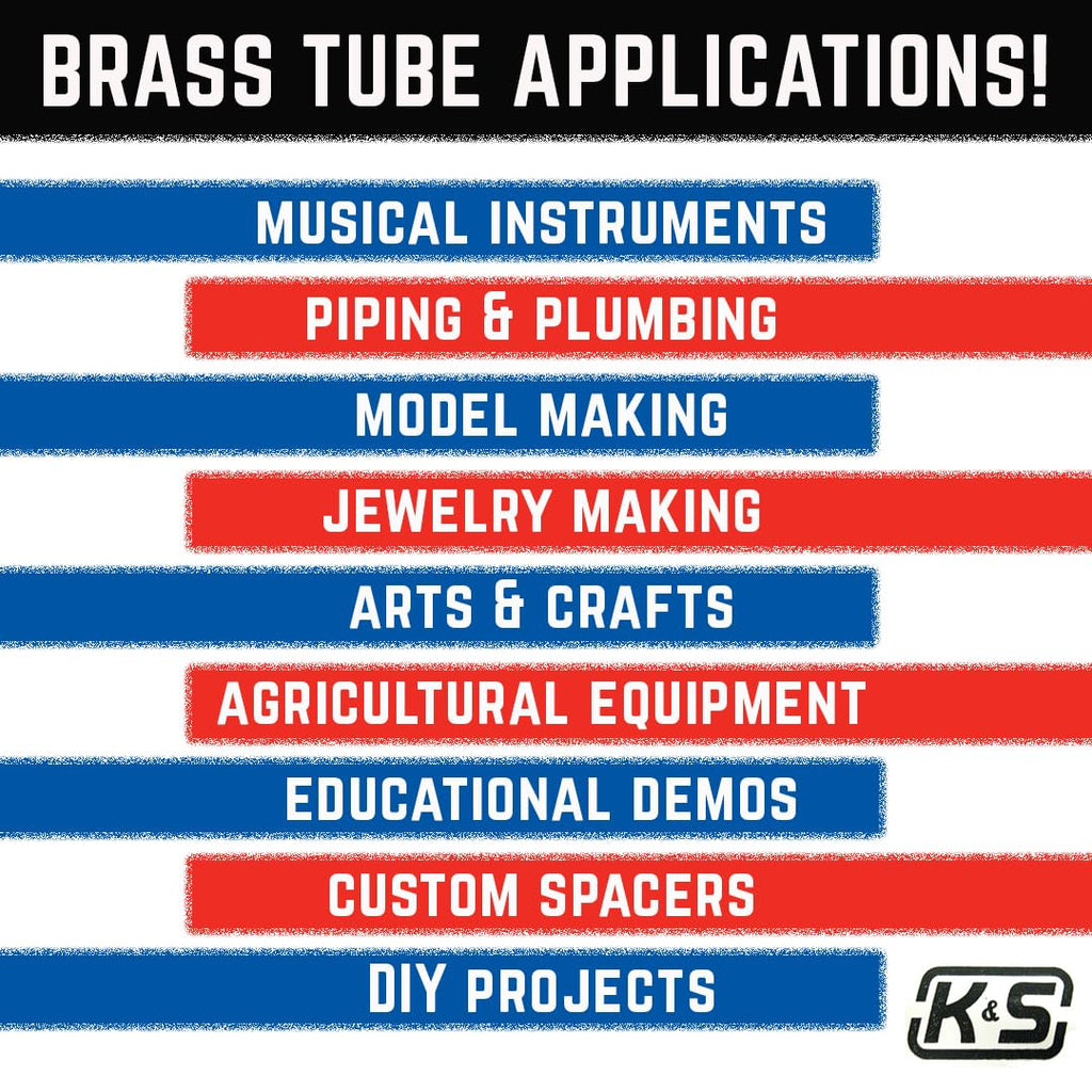 K & S Precision Metals 1148 Round Brass Tube