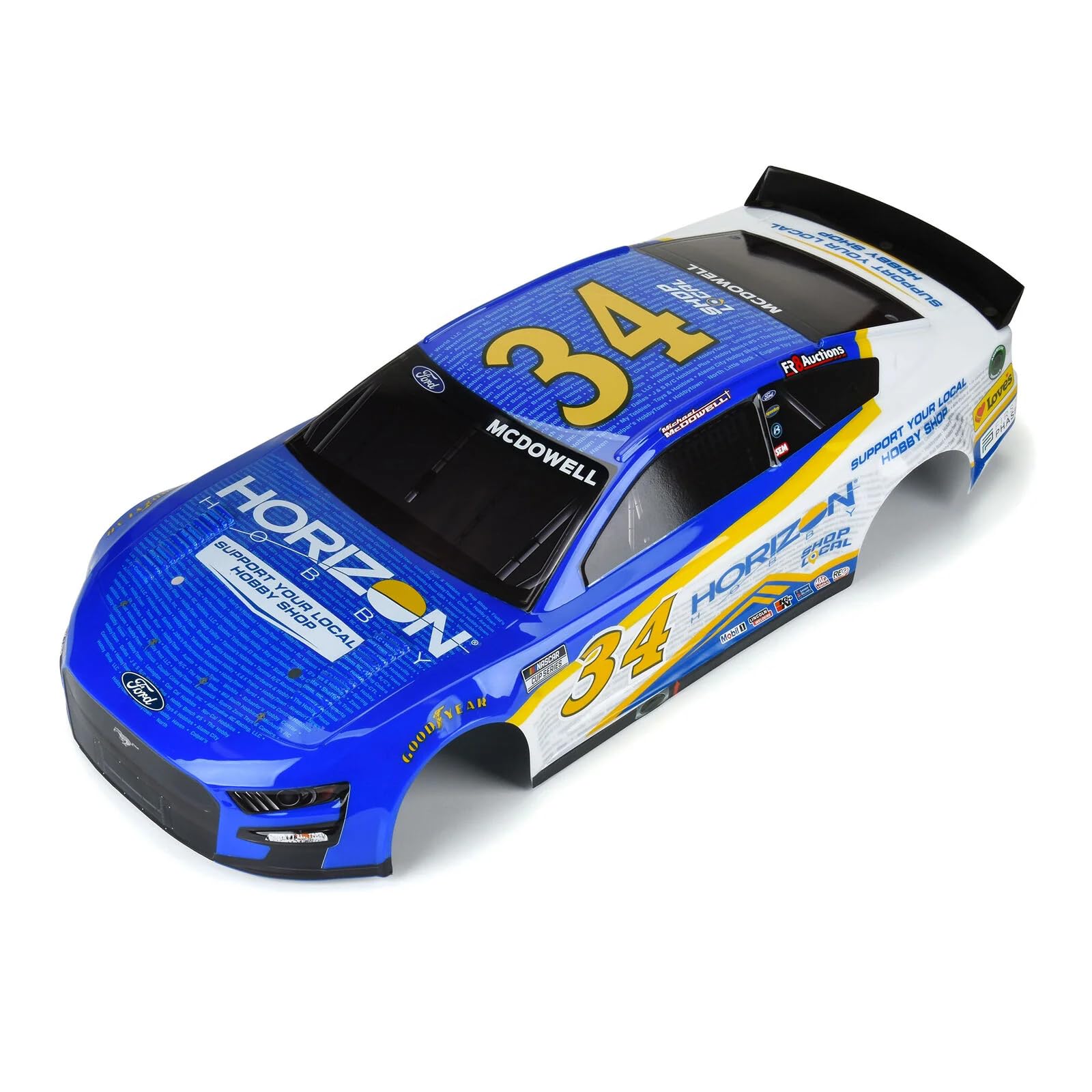 Arrma 410017 NO34 Ford Mustang NASCAR LE Body Infraction 6S BLX