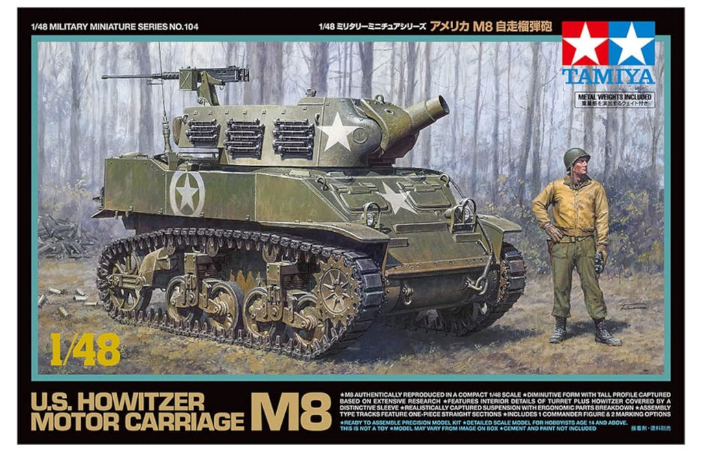 Tamiya 32604 1/48 US Howitzer Motor Carriage Model Kit