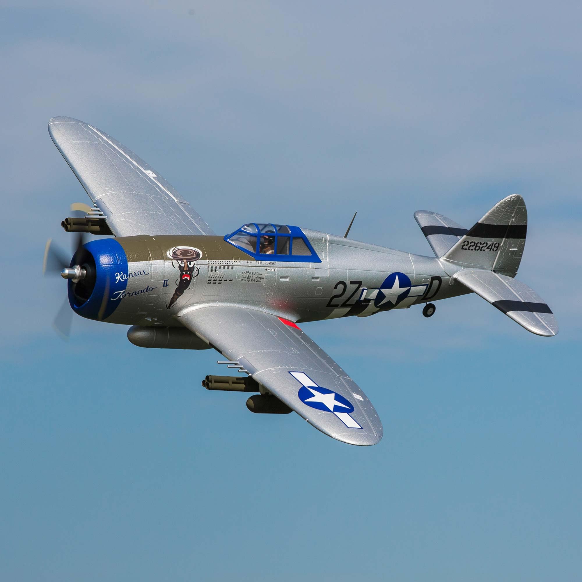 E-Flite EFL08450 P-47 Razorback 1.2m BNF Basic AS3X SAFE Select RC Plane
