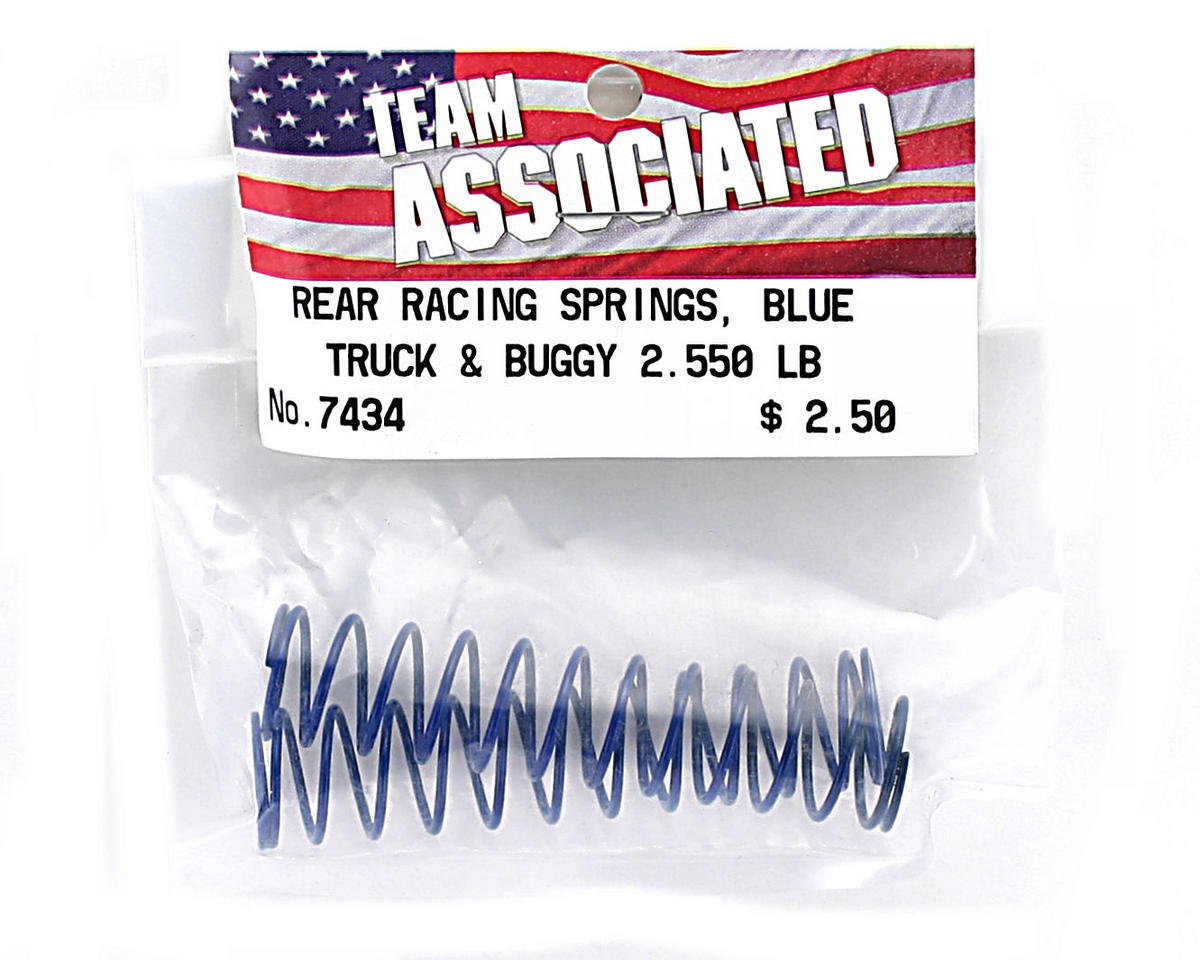 Team Associated 7434 Rear Shock Springs (2) Blue/Medium: 1/10 Truck & Buggy