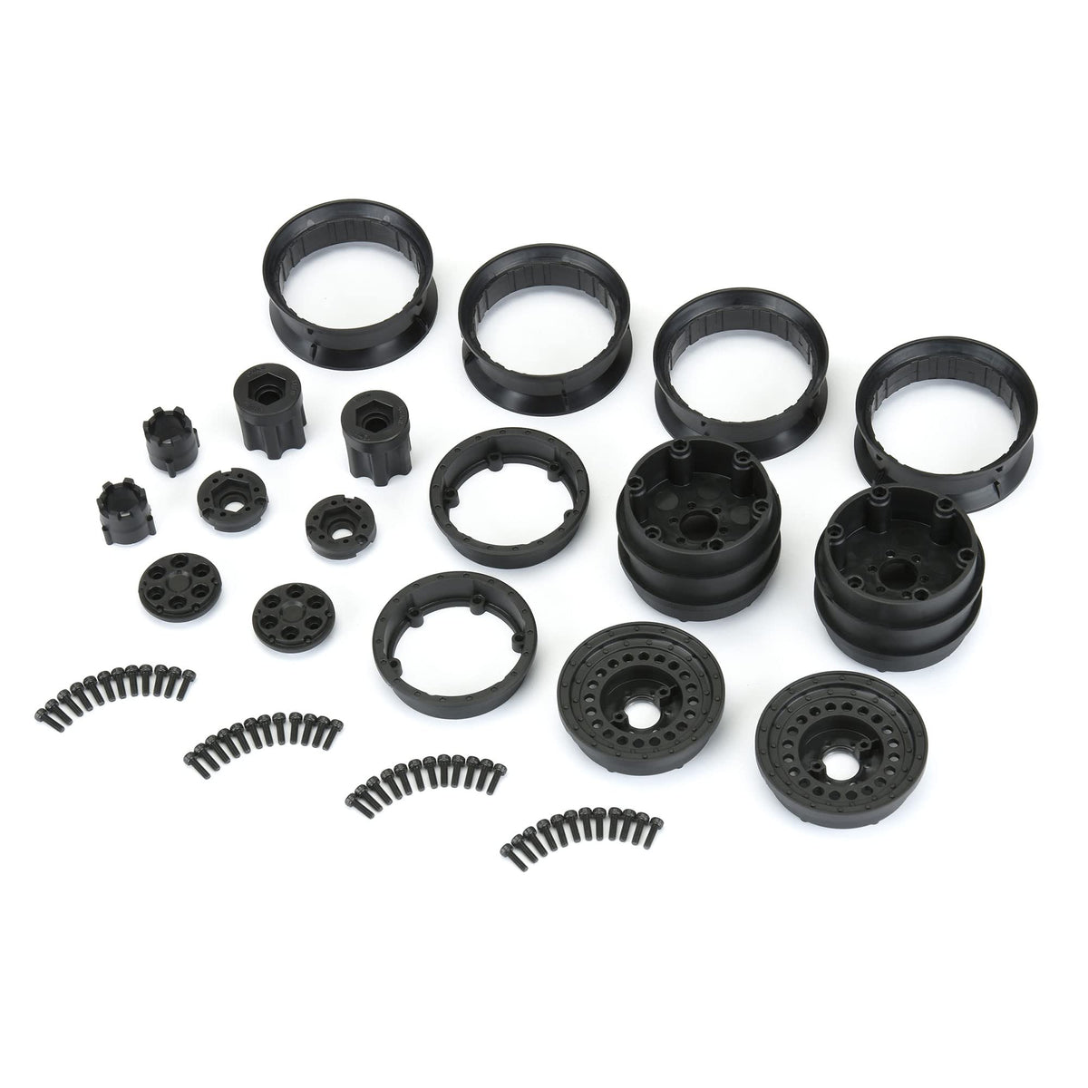 Pro-Line 278600 Carbine 1.9" Black Dually Wheels for Crawlers F/R