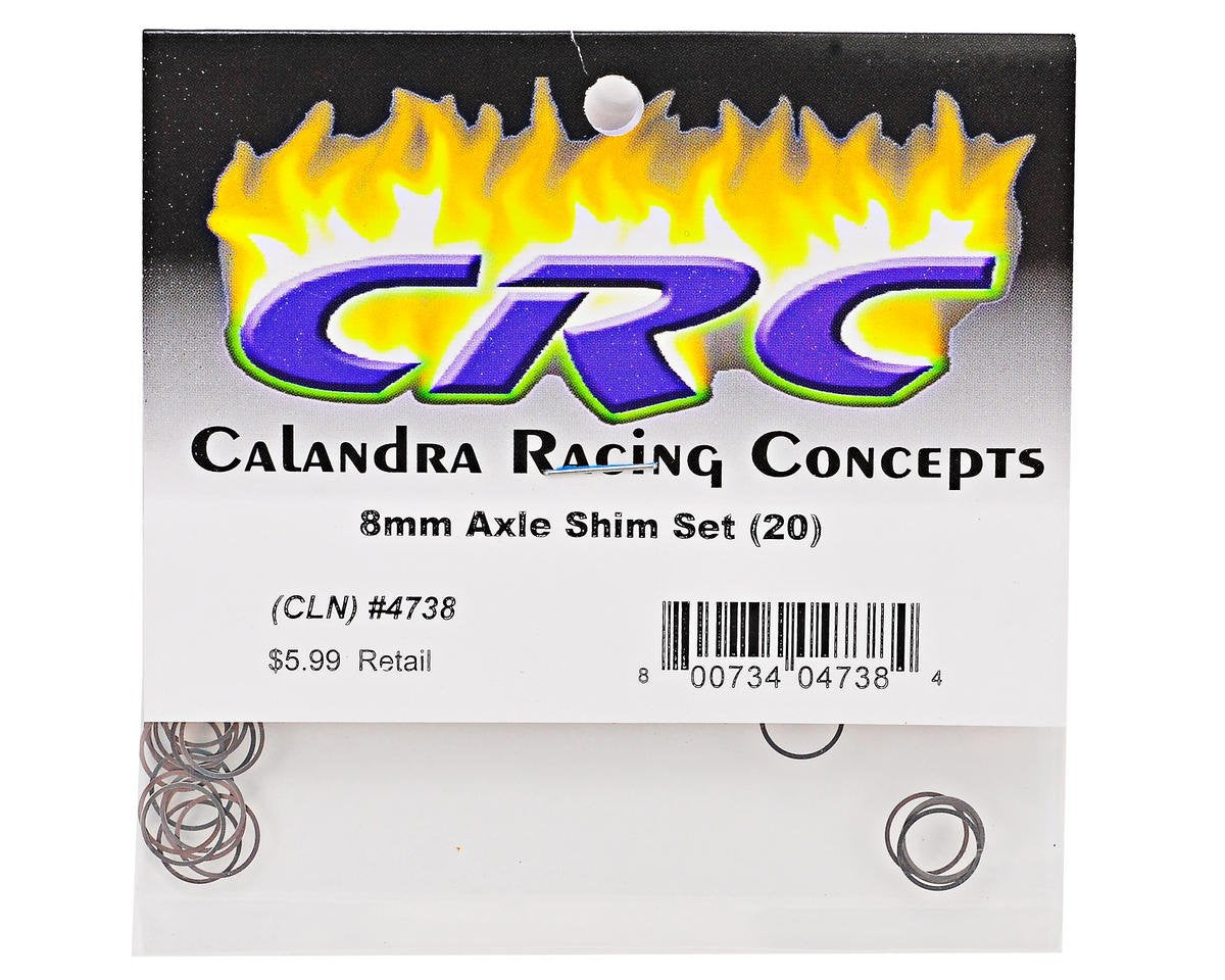 Calandra Racing 4738 Ball Bearing Shims Set (20-Pieces) Inside Diameter 8mm