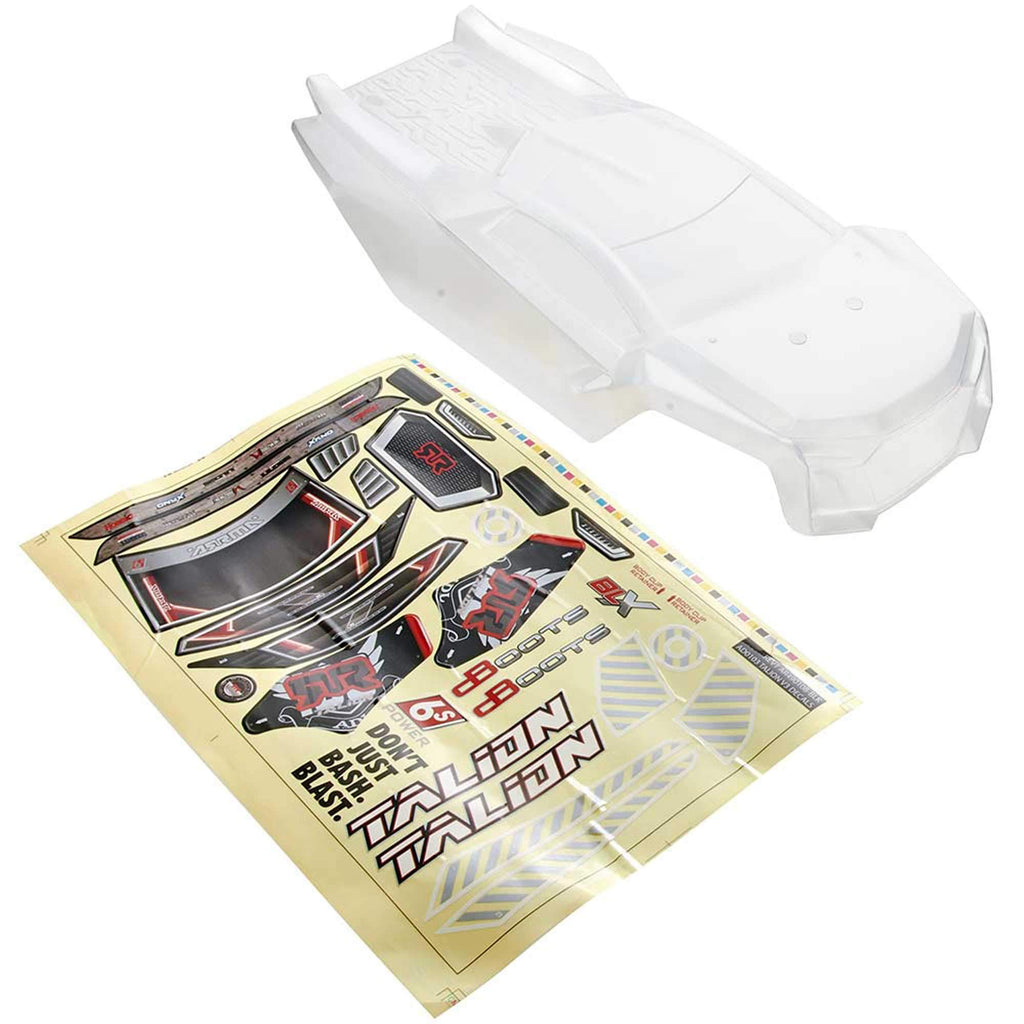 ARRMA AR406108 Talion 6S BLX Clear Body w/Decals & Window Mask 1/8