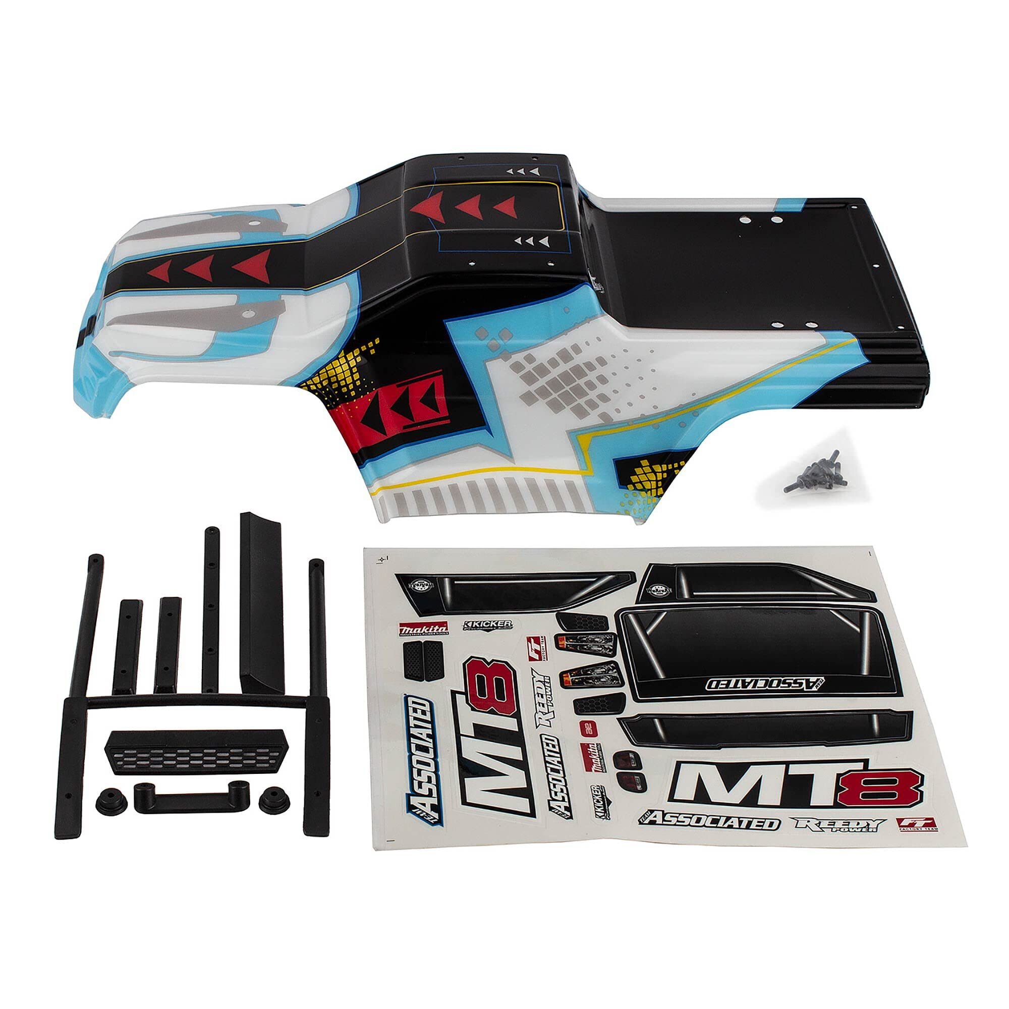 Team Associated 25921 Rival MT8 Body Set, Painted