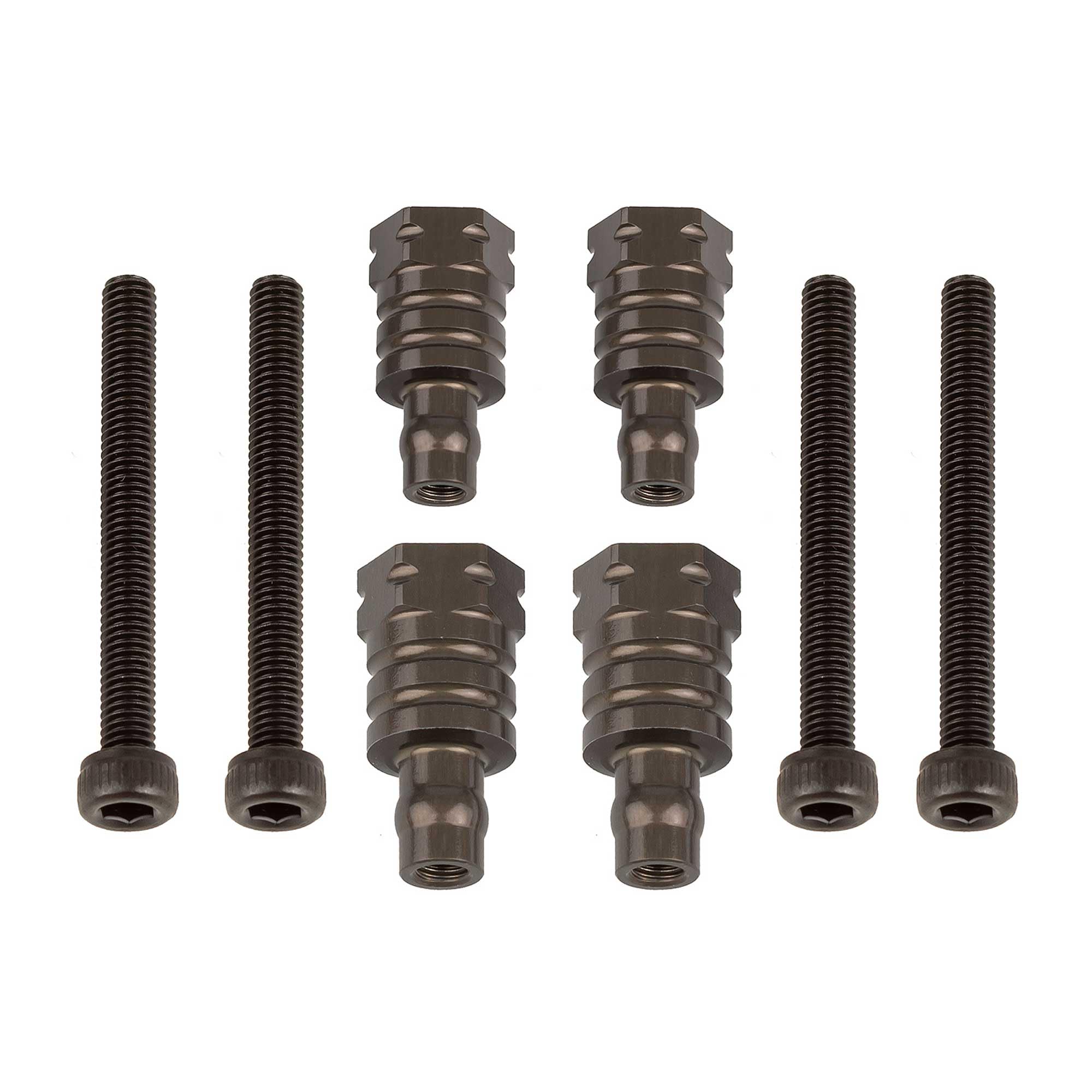 Associated 81657 RC8B4 FT Shock Bushings, 12.5mm & 16mm, aluminum