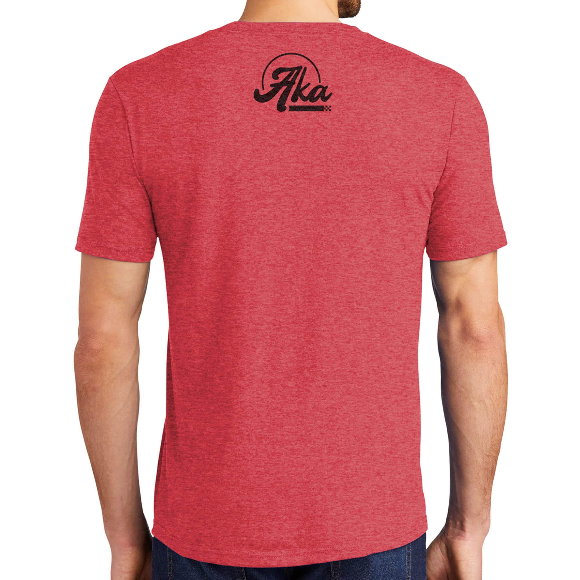 AKA 98120M Retro Tri-Blend Red T-Shirt - Medium