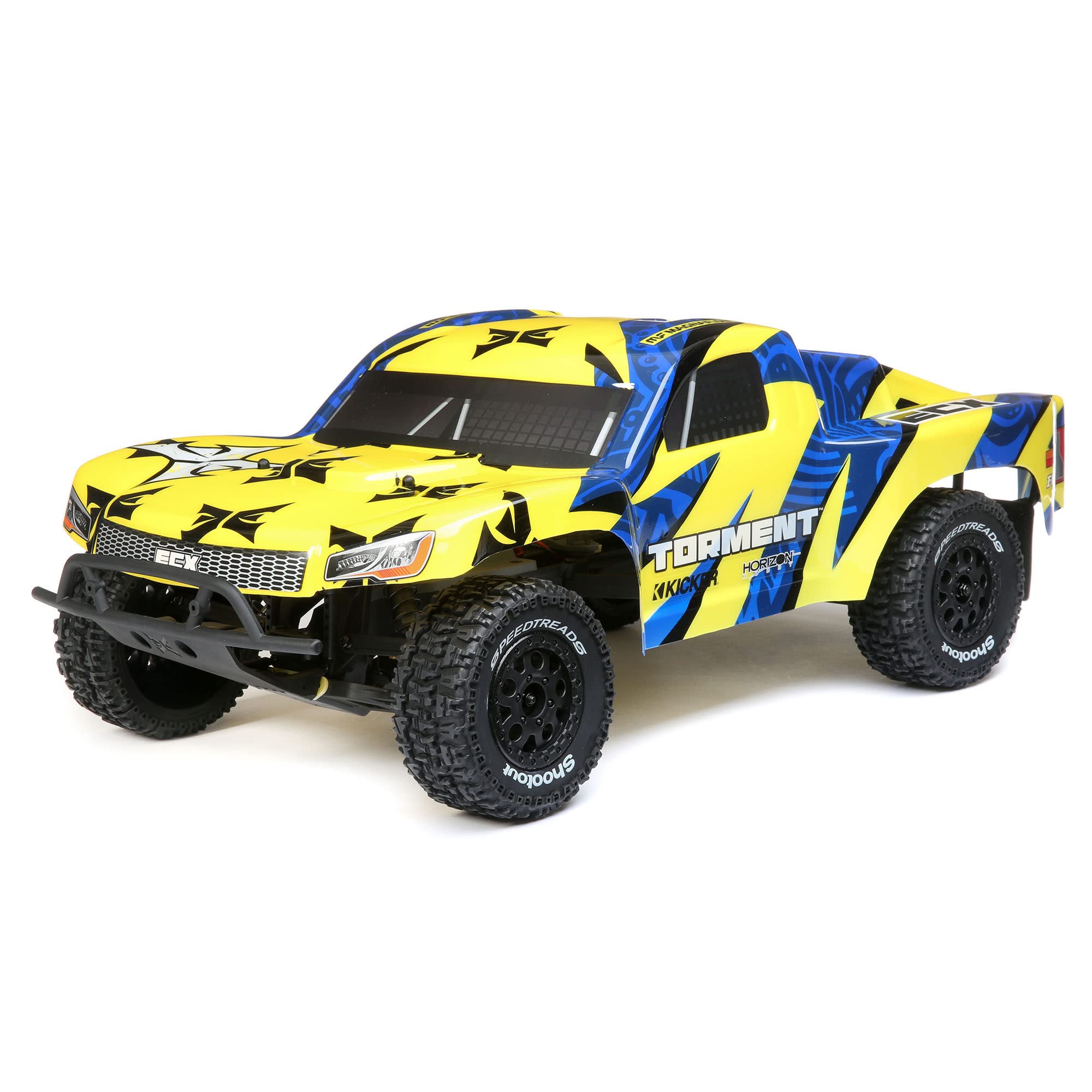 ECX ECX03433T1 1/10 2wd Torment SCT: Yellow/Blue RTR