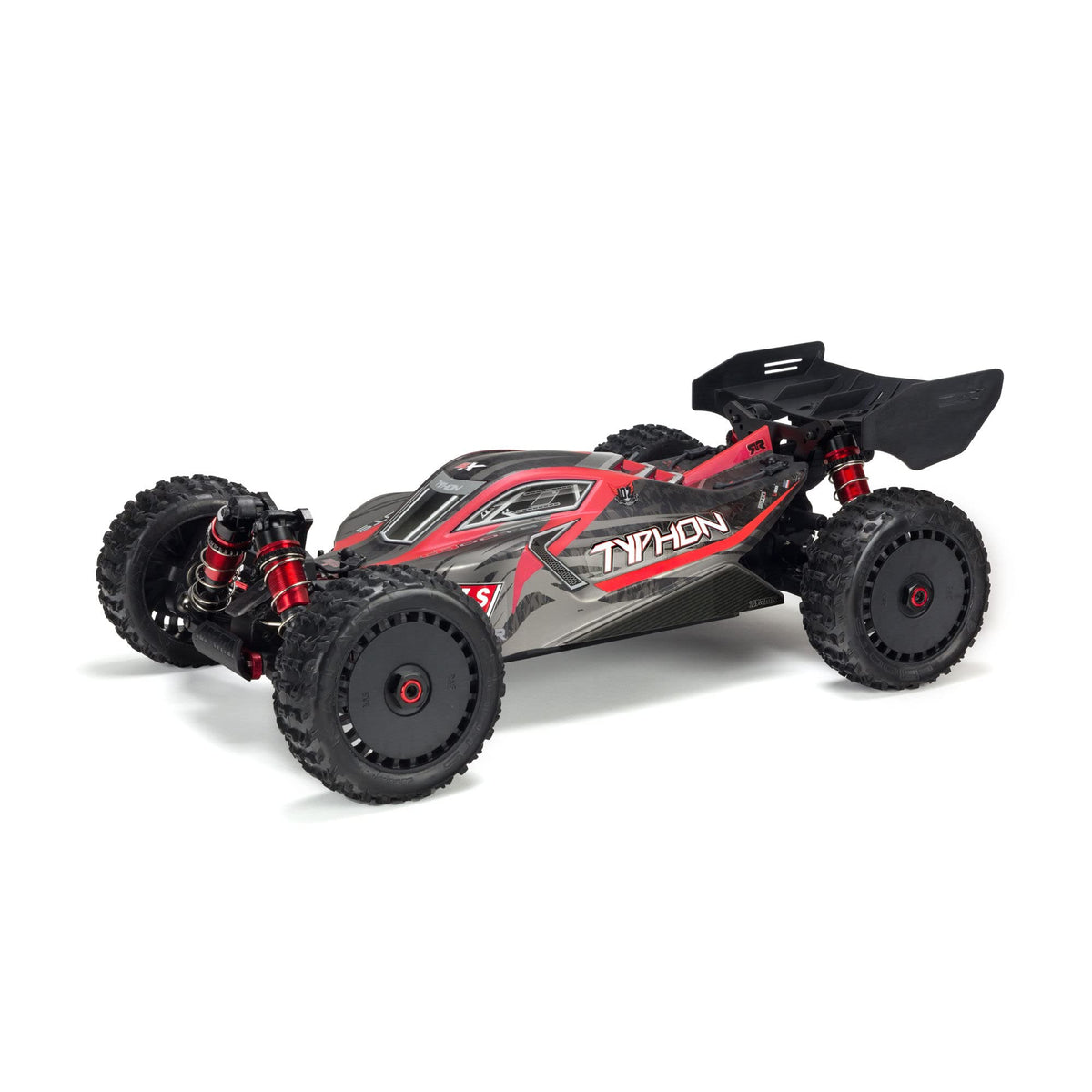 ARRMA 406120 Typhon 6S Painted Body Black Red w/Decals 1/8