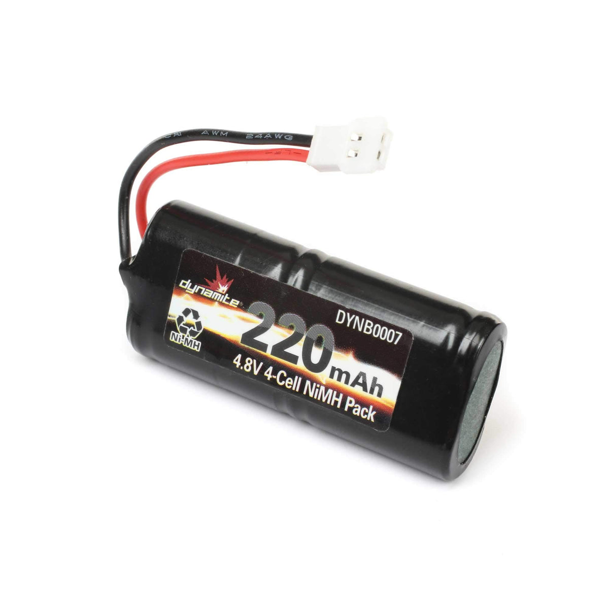 Dynamite DYNB0007 Battery 4.8V 220mAh 2/3AAA NiMH 4C Battery:1/24 Micro SCT & Rally