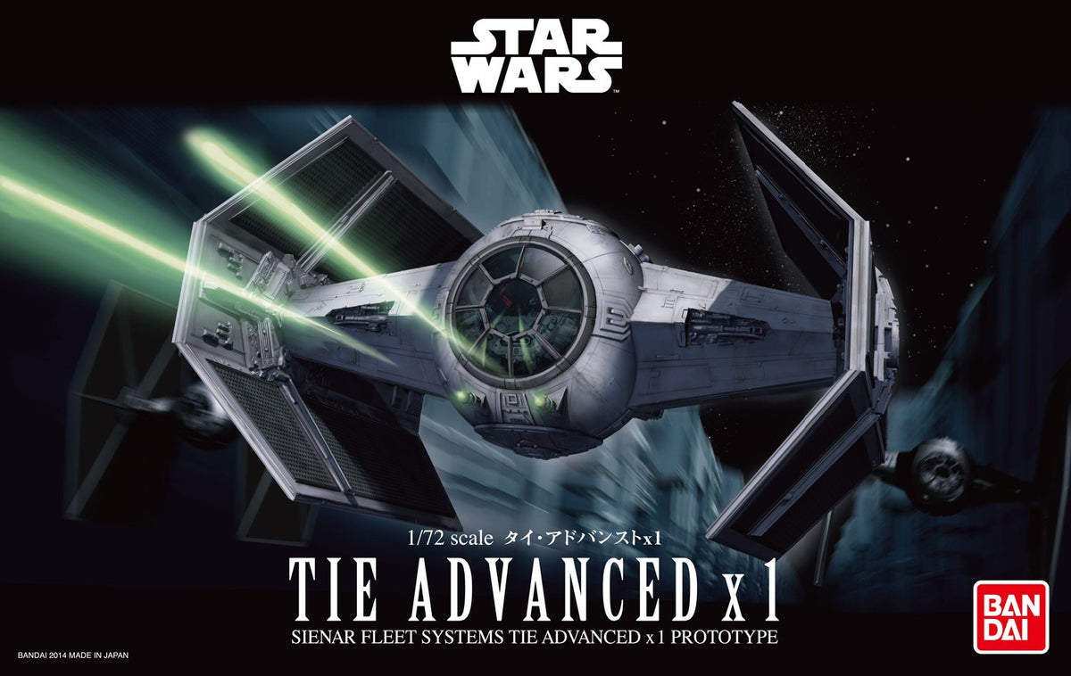 Bandai 191407 Tie Advanced x1 "Star Wars", Bandai Star Wars 1/72 Plastic