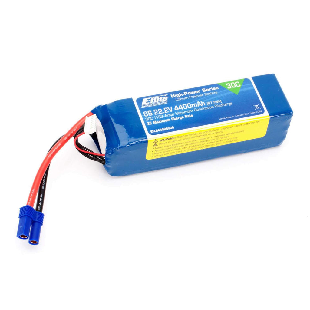 E-Flite EFLB44006S30 4400mAh 6S 22.2V 30C LiPo, 10AWG EC5