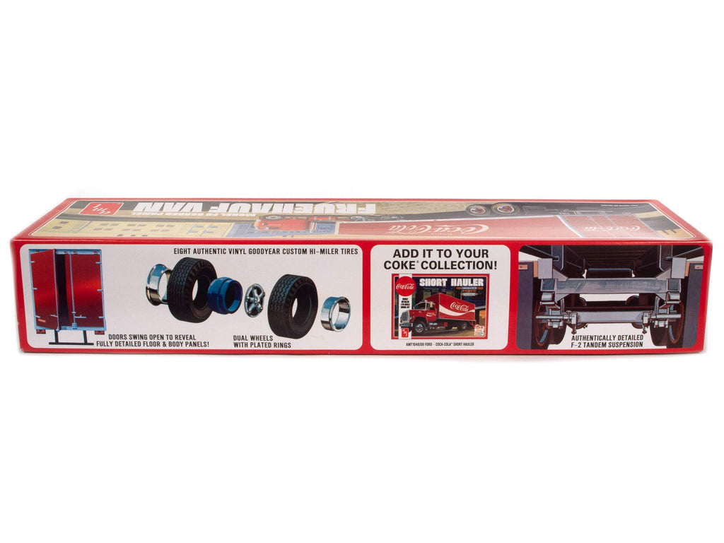 AMT 1109 1/25 Fruehauf Beaded Van Semi Trailer, Coca-Cola Model Kit