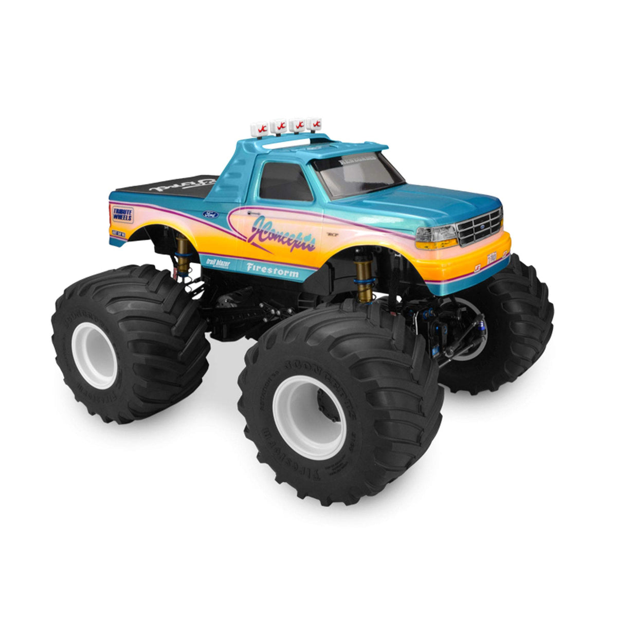 J Concepts JCO0303 1993 Ford F-250 MT Clear Bodyw/Racerback, Visor