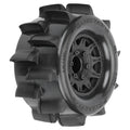 Pro-Line 1024910 Sand Paw HP BELTED 2.8" Sand Truck Tires Mounted on Raid Black 6x30 Removable Hex (12mm & 14mm) Wheels (2)
