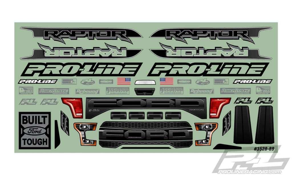 Pro-Line 352817 PreCut 2017 Ford F150 Raptor Clr Bdy Rustler 4x4