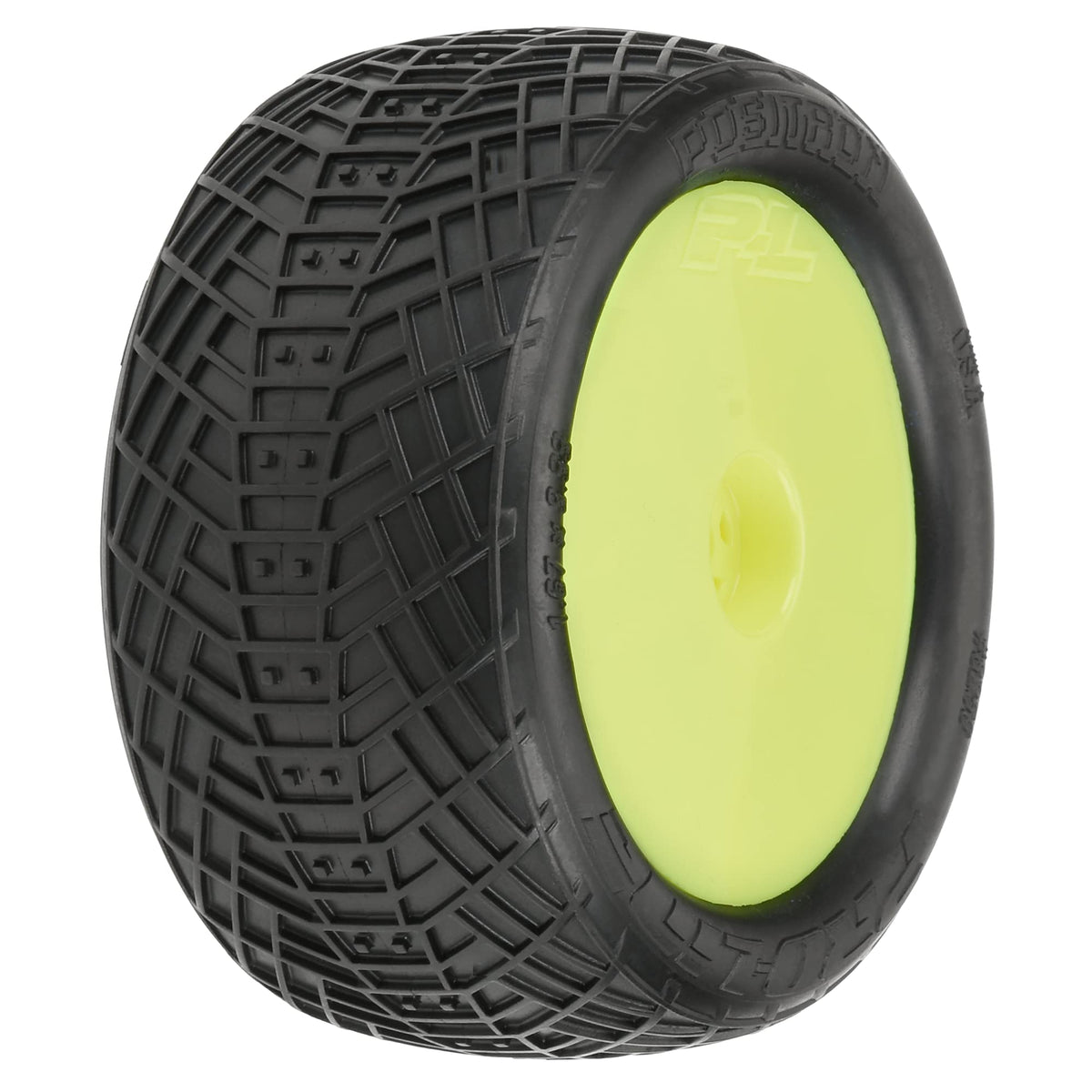 Pro-Line 825612 Positron 2.2 MC PreMTD Wheels, Yellow: 1:10 Buggy Rear (2)