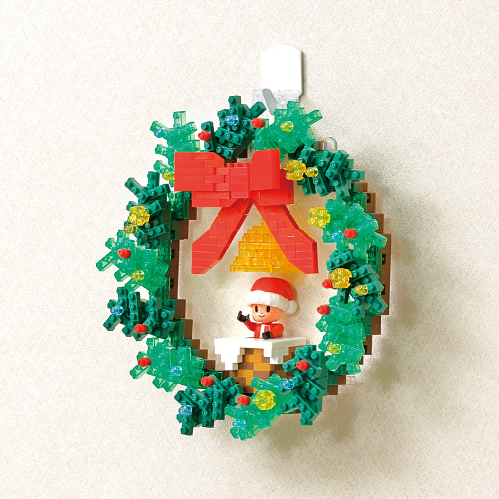 Nanoblock 22159 Christmas Wreath "Holiday", Nanoblock Sights to See Series