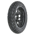 Pro-Line 1024410 Hot Lap S3 Motorcycle Front Tire Mounted on Black Supermoto Wheel for Promoto-MX Front