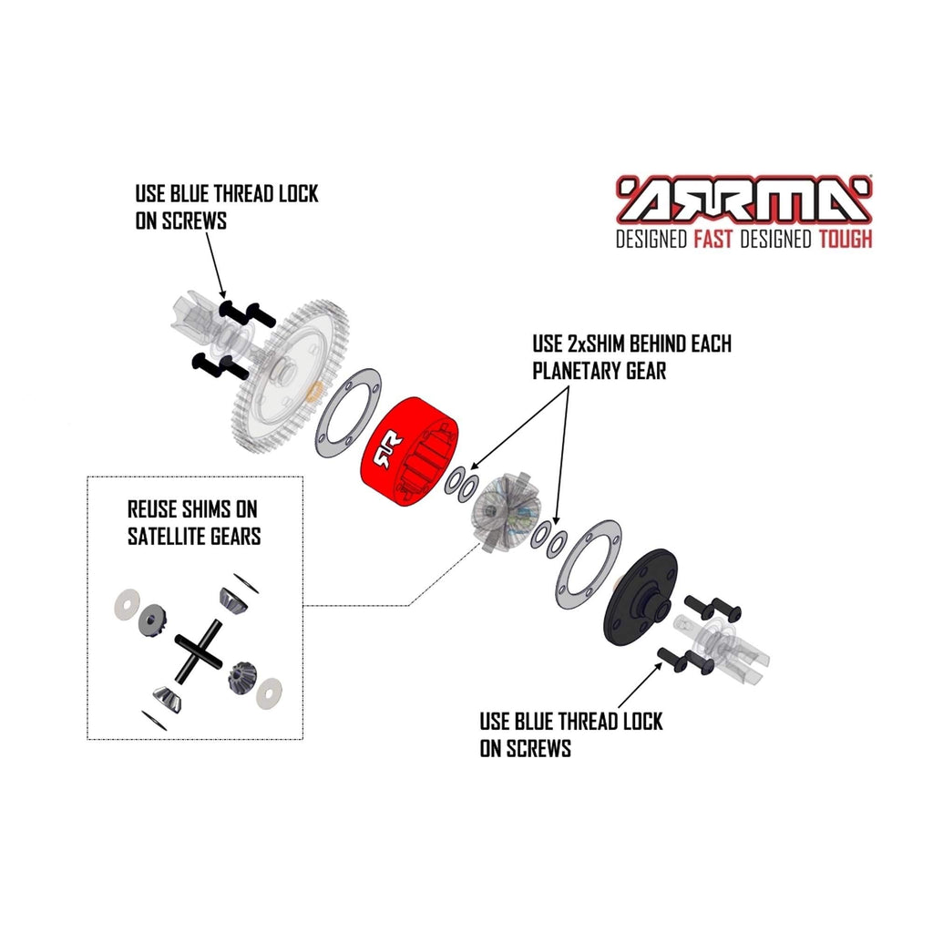 Arrma 220050 Metal Diff Case