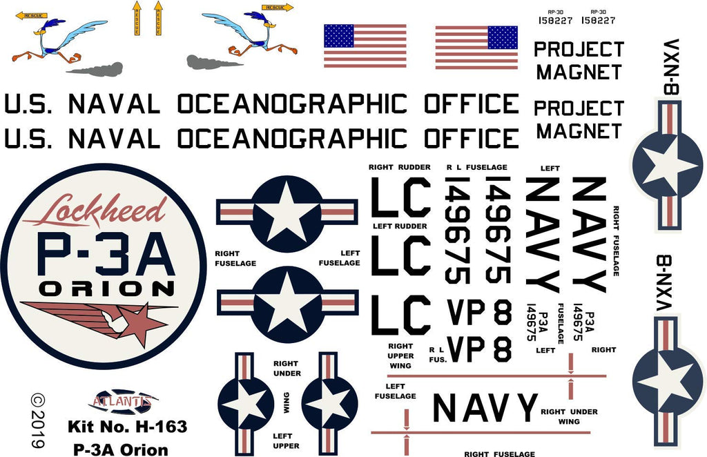 Atlantis H163 P-3A Orion US Navy Anti Submarine Patrol Bomber