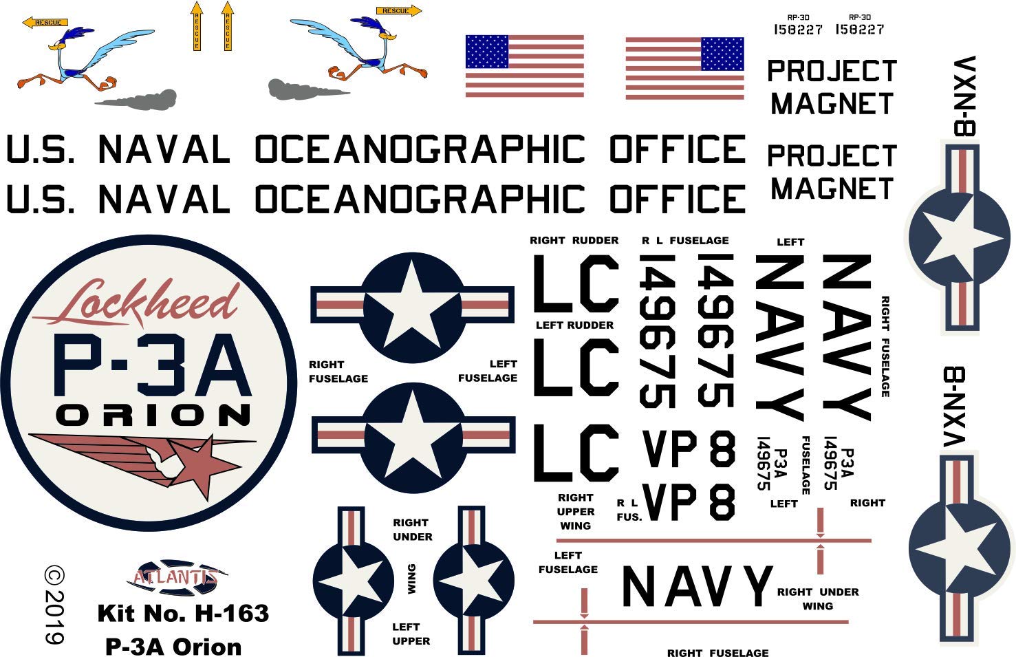 Atlantis H163 P-3A Orion US Navy Anti Submarine Patrol Bomber