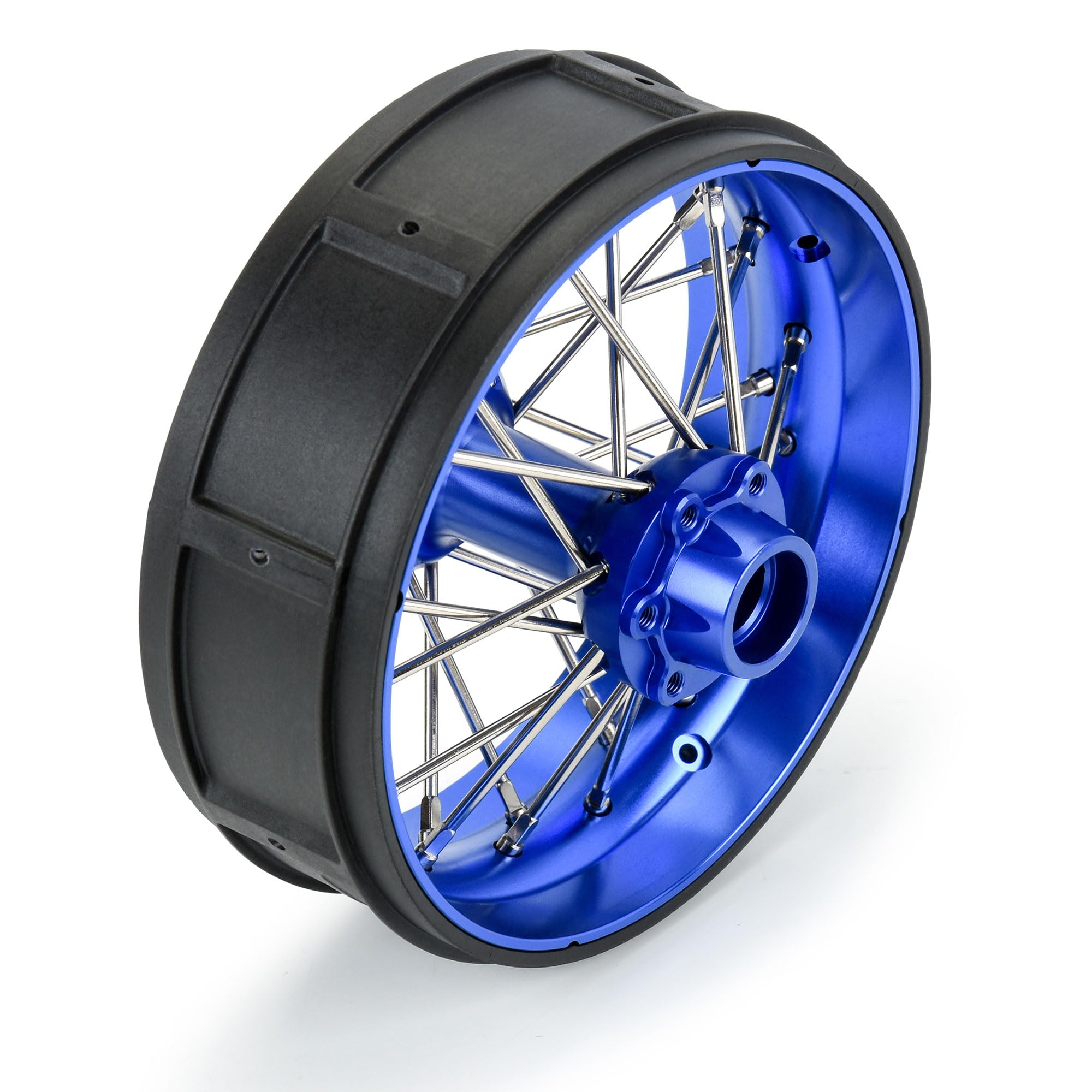 Pro-Line 284800T1 Pro-Spec Aluminum V2 Bead Rear Wheel Blue/Blue (1): Losi Promoto-SM