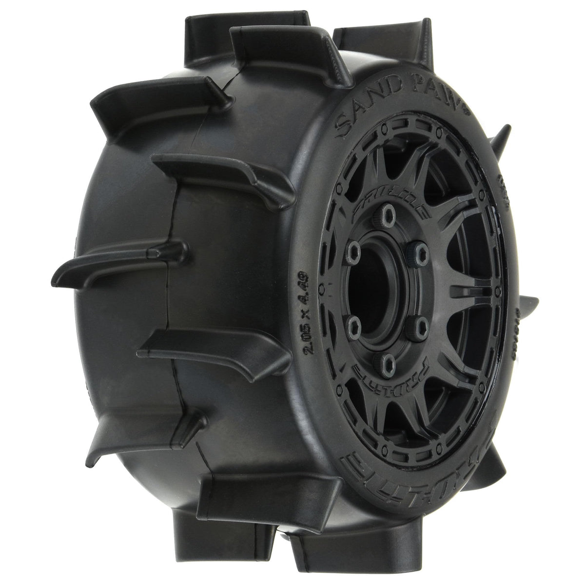 Pro-Line 1016010 Sand Paw LP 2.8" Tires w/Raid Black Wheels 6x30 F/R