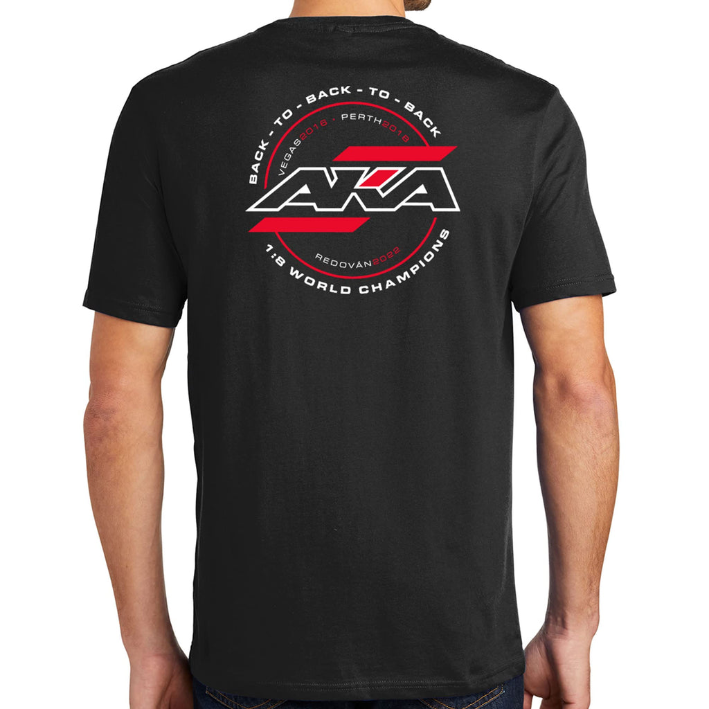AKA 98121XXL 3-Time World Champion Black T-Shirt - 2XL