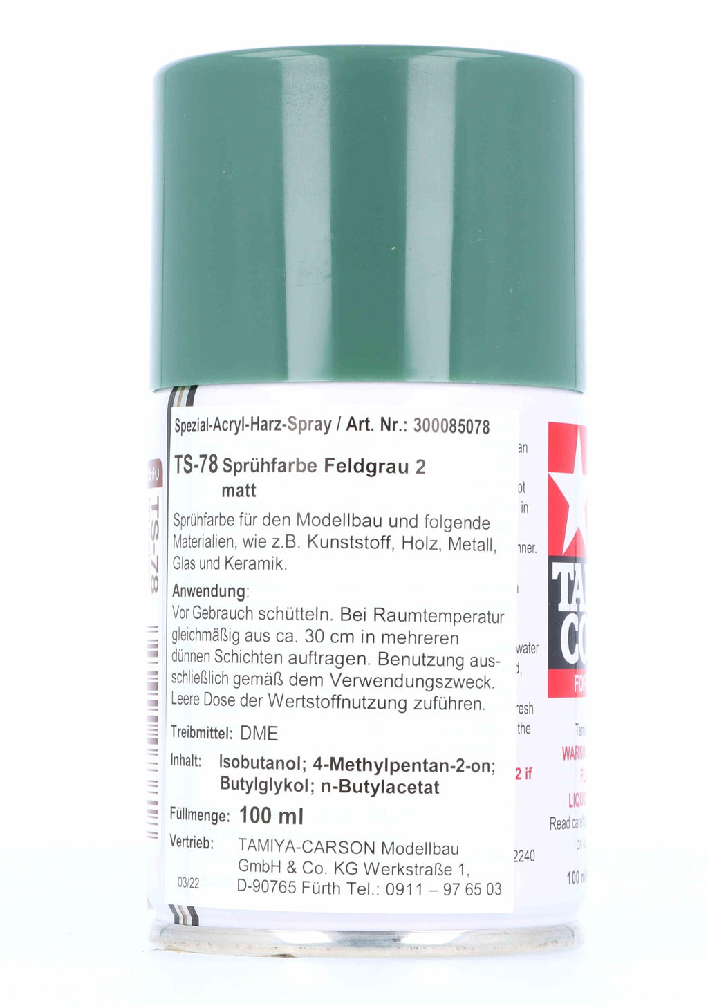 Tamiya 85078 Spray Lacquer TS-78 Field Gray 2 - 100ml Spray Can