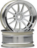 HPI Racing 3283 Work XSA 02C Wheel 26mm Chrome/White (3mm Offset)