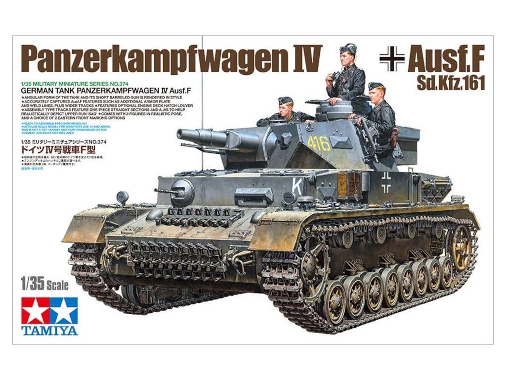 Tamiya 35374 1/35 German Tank Panzerkampfwagen IV Ausf.F Model Kit