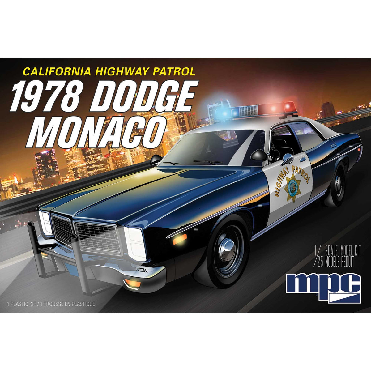 MPC 922M 1/25 1978 Dodge Monaco CHP Police Car, 2T Model Kit