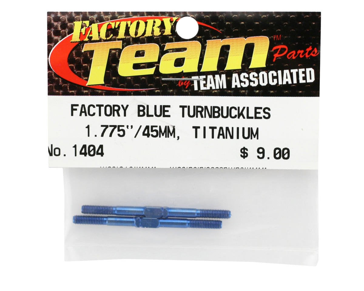 Team Associated 1404 Factory Team Titanium Turnbuckles (2) 1.775" 45mm