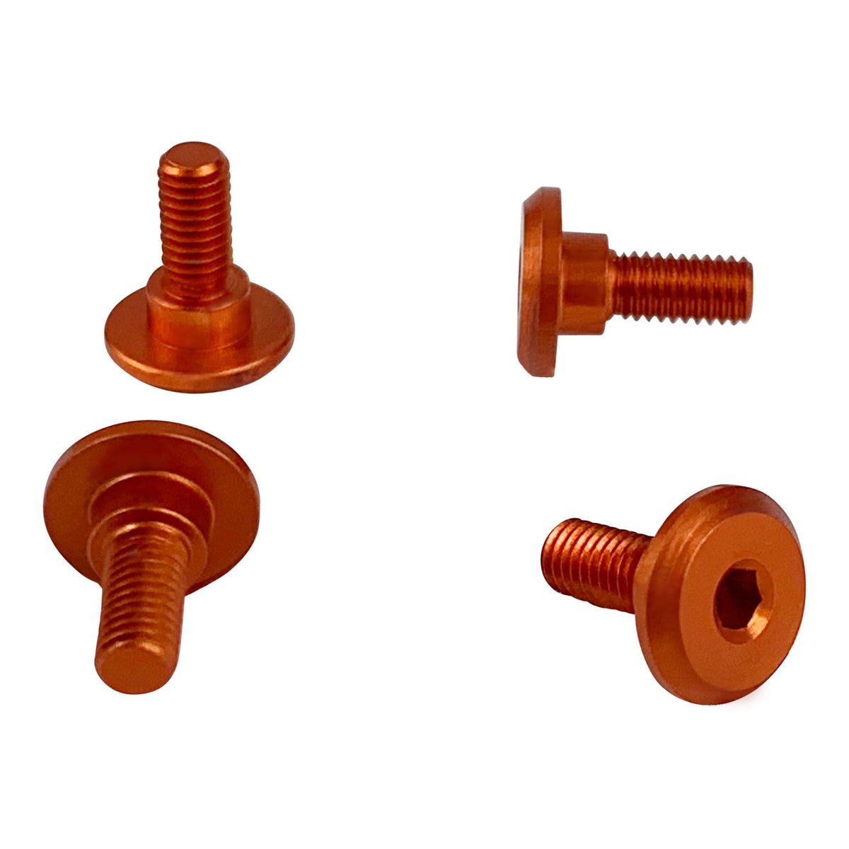 1UP Racing 80252 Servo Mounting Screws 4.2mm Neck M3 x 6mm Thread, Orange w/ Silver, Chamfer