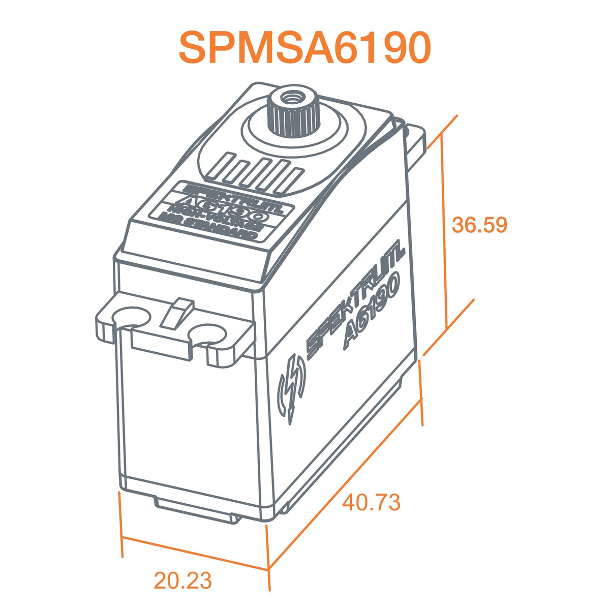 Specktrum SPMSA6190 A6190 Standard Metal Gear HV Servo