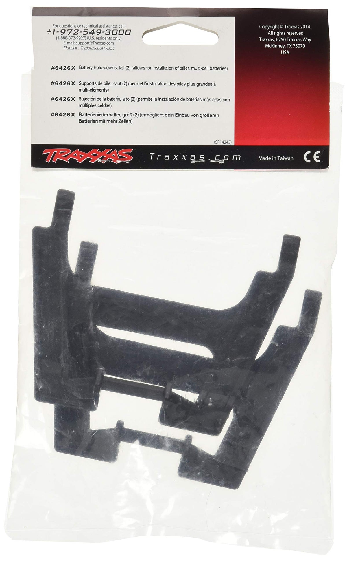 Traxxas 6426X Tall Battery Hold Downs (2): 1/7 XO-1 / X0-1