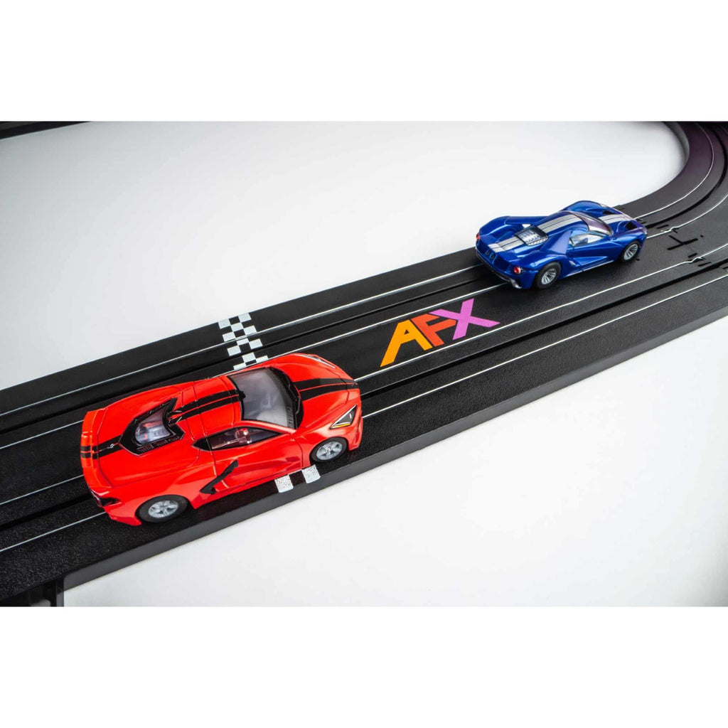 AFX 22032 Super Cars Set;15ft Track,Mega G+ Chassis,Tri-Pack